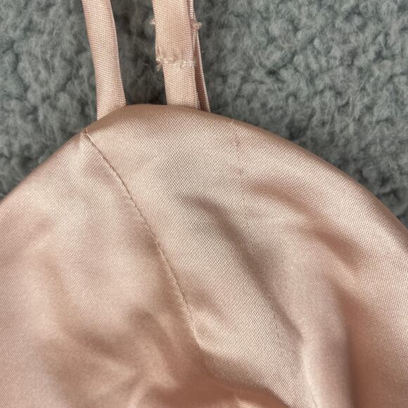 Asos Women's US 4 Pink Beige Polyester Back Zip Up Spaghetti Strap Dress - Picture 8 of 15